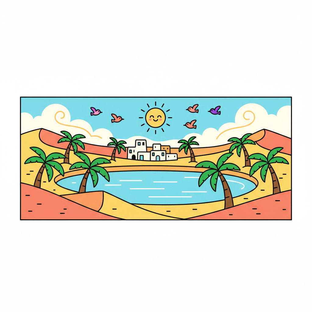 Visual illustration: Peru's Coastal Desert Oasis: The Enigmatic Huacachina