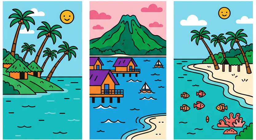 Visual illustration: Fiji vs. Bora Bora vs. Cook Islands: A Side-by-Side Comparison