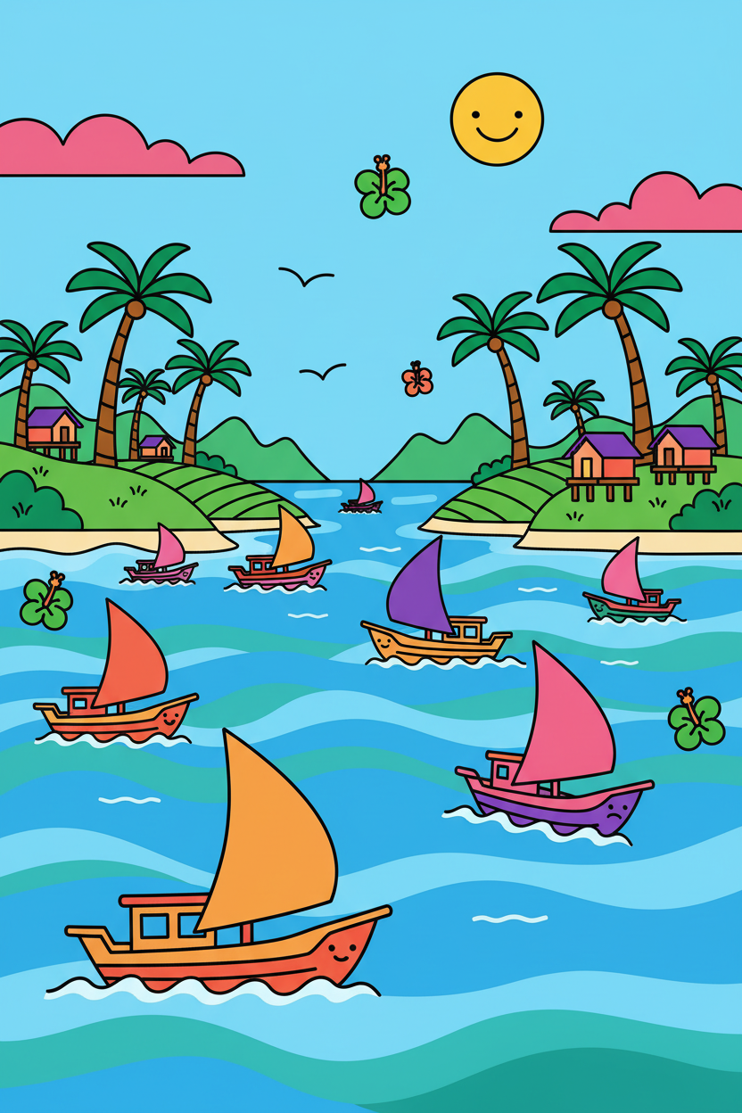 Visual illustration: Round 1: Beaches and Island Hopping Adventures