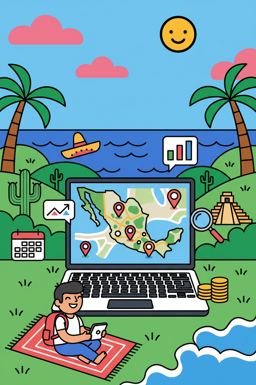 Visual illustration: Our Methodology: How We Researched Digital Nomad Life in Mexico